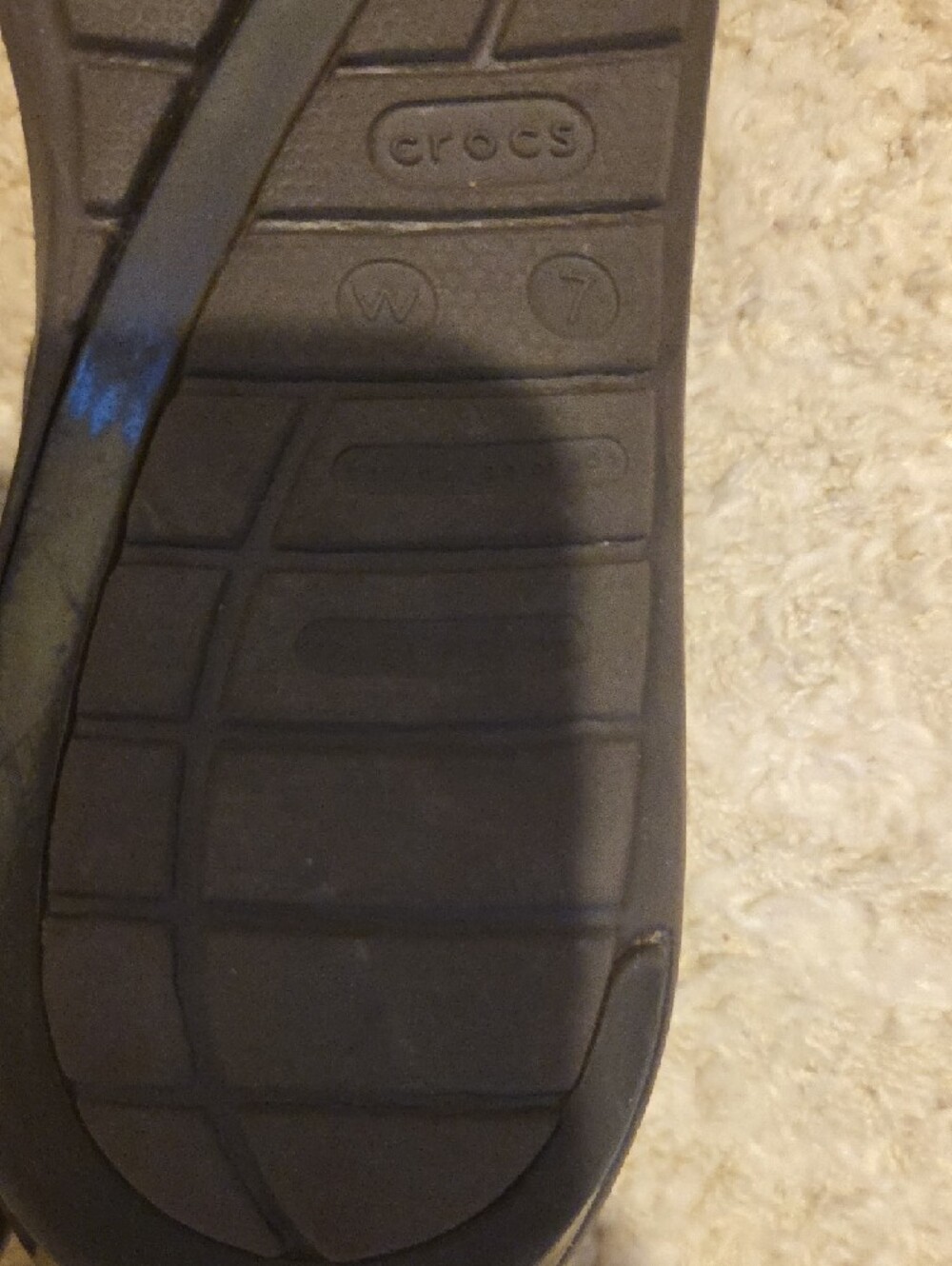 CROCS Black Strappy Slingback Sandals with Gold Studs - Picture 7 of 7